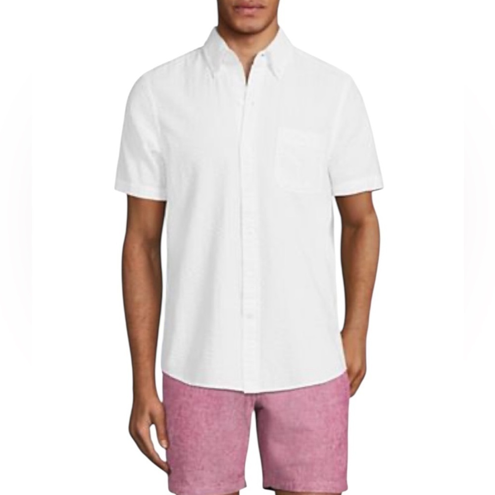 Tommy Bahama Men’s 3XL White Seersucker Short Sleeve Button Down